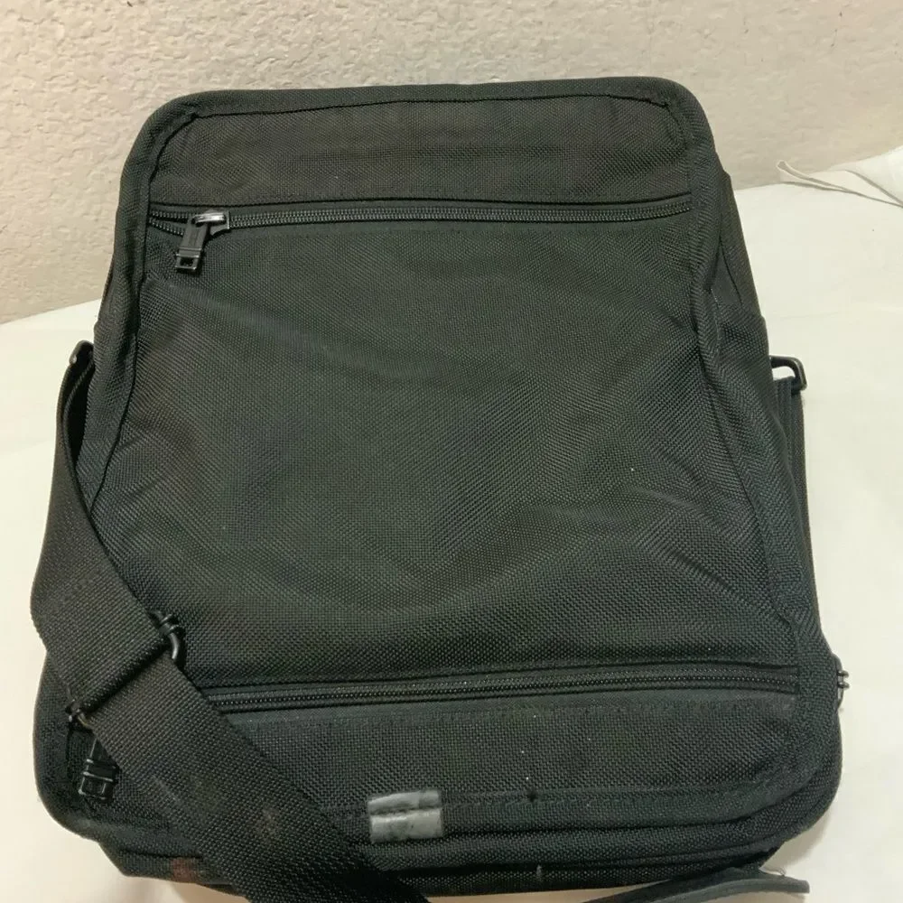 Tumi USA Crossbody Shoulder briefcase Bag  Nylon Black H15x W11”x D 6”